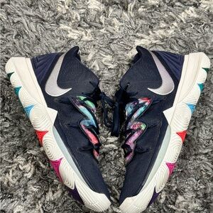 Nike Kyrie 5 Galaxy Blue Mens Basketball Shoes AO2918-900 Size 12 Multi Color